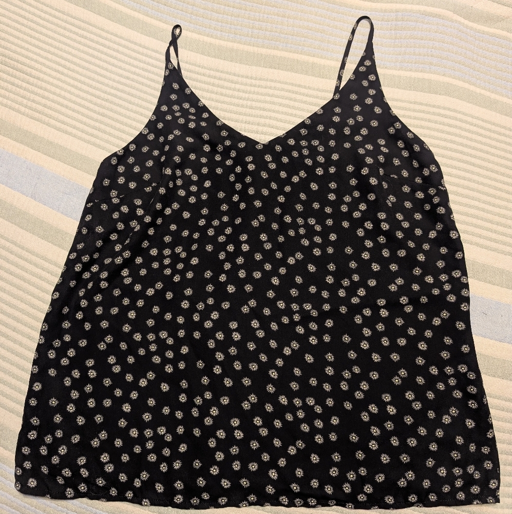 Banana Republic Black Flower Camisole Women's Size Small